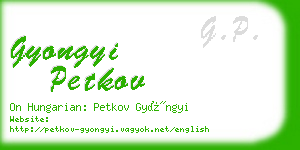 gyongyi petkov business card